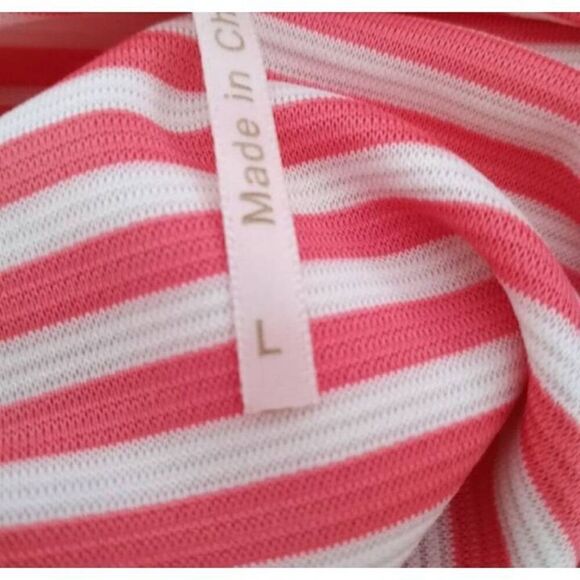 POOF GIRL PINK & WHITE STRIPE EMBELLISHED DRESS SZ.YL EUC. - Picture 4 of 6